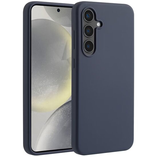 Accezz - Liquid Silicone Backcover met MagSafe voor Samsung Galaxy S24 FE - Dark Blue