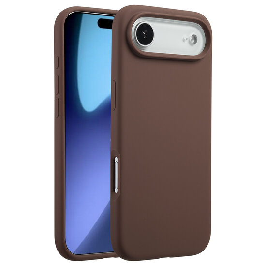 Accezz - Liquid Silicone Backcover met MagSafe voor Apple iPhone Air - New Tea Brown