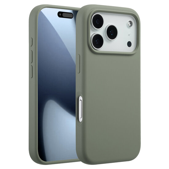 Accezz - Liquid Silicone Backcover met MagSafe voor Apple iPhone 17 Pro - Cooper Green