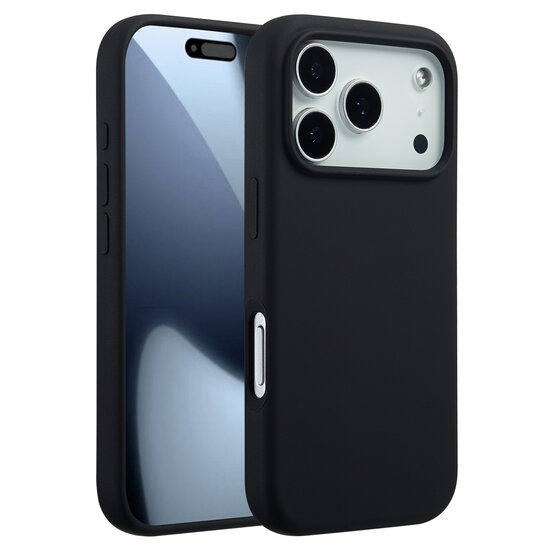 Accezz - Liquid Silicone Backcover met MagSafe voor Apple iPhone 17 Pro - Black