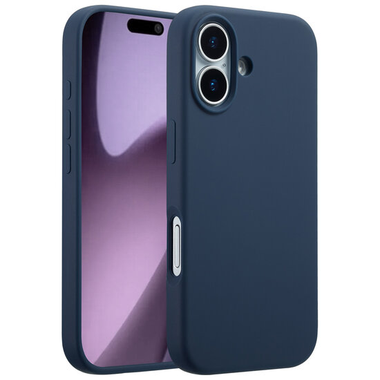 Accezz - Liquid Silicone Backcover met MagSafe voor Apple iPhone 17 - Dark Blue