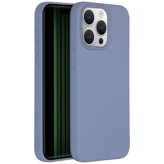 Accezz - Liquid Silicone Backcover met MagSafe voor Apple iPhone 15 Pro Max - Purple