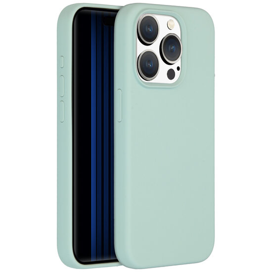 Accezz - Liquid Silicone Backcover met MagSafe voor Apple iPhone 15 Pro - Sky Blue