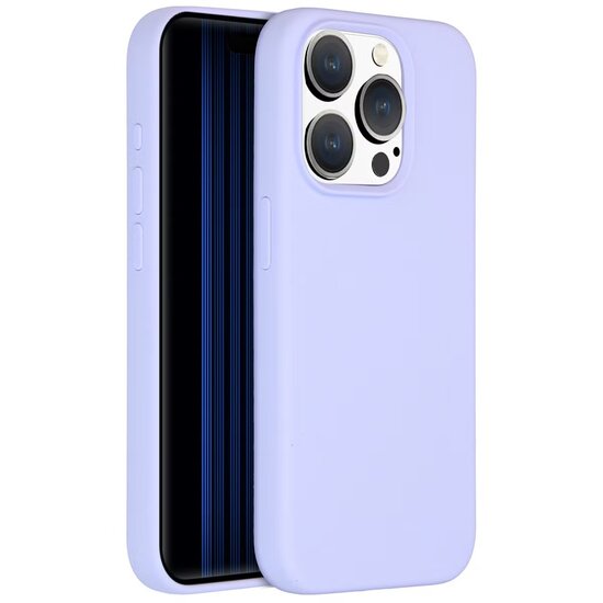 Accezz - Liquid Silicone Backcover met MagSafe voor Apple iPhone 15 Pro - Purple