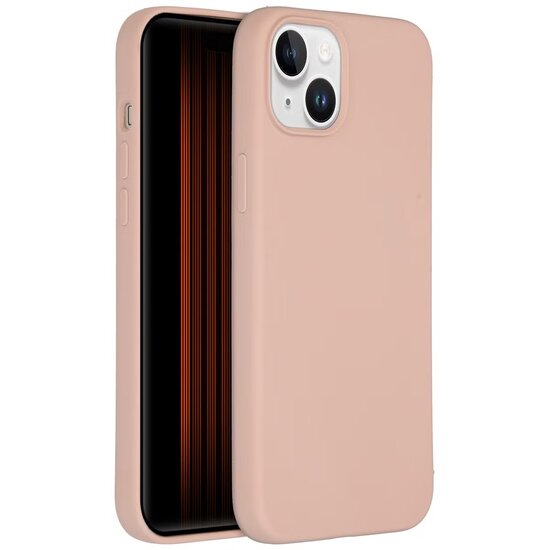 Accezz - Liquid Silicone Backcover met MagSafe voor Apple iPhone 15 Plus - Pink