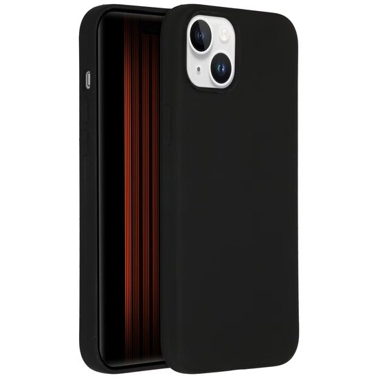 Accezz - Liquid Silicone Backcover met MagSafe voor Apple iPhone 15 Plus - Black