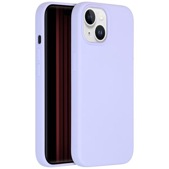 Accezz - Liquid Silicone Backcover met MagSafe voor Apple iPhone 15 - Purple