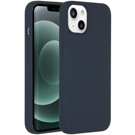 Accezz - Liquid Silicone Backcover met MagSafe voor Apple iPhone 13 Mini - Dark Blue