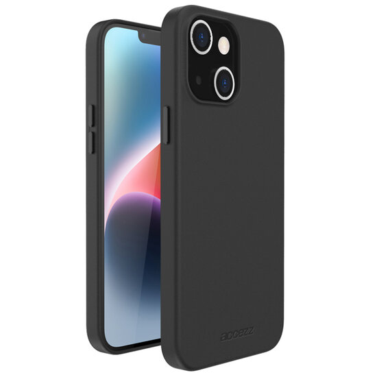 Accezz - Leather Backcover met MagSafe voor Apple iPhone 14 Plus - Black