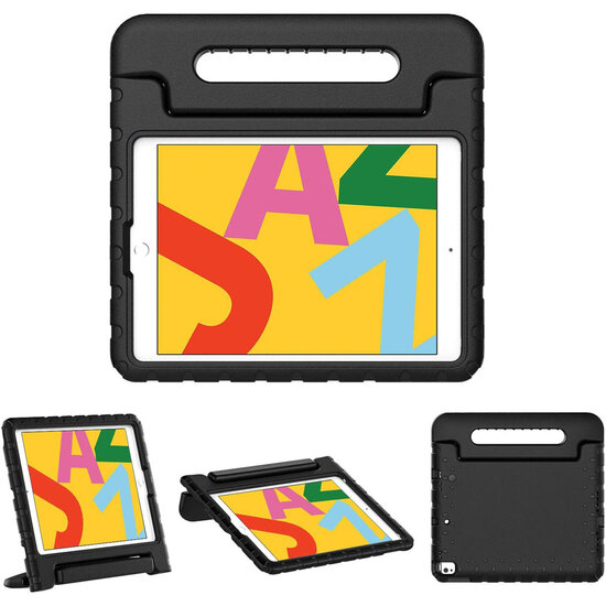 Accezz - Kidsproof Backcover met handvat voor Apple iPad 9 (2021) 10.2 inch / iPad 8 (2020) 10.2 inch / iPad 7 (2019) 10.2 inch - Black