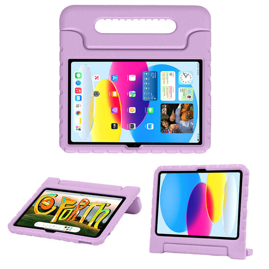 Accezz - Kidsproof Backcover met handvat voor Apple iPad 11 (2025) 11 inch A16 / iPad 10 (2022) 10.9 inch - Lila