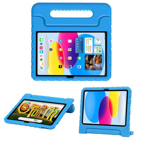 Accezz - Kidsproof Backcover met handvat voor Apple iPad 11 (2025) 11 inch A16 / iPad 10 (2022) 10.9 inch - Blue