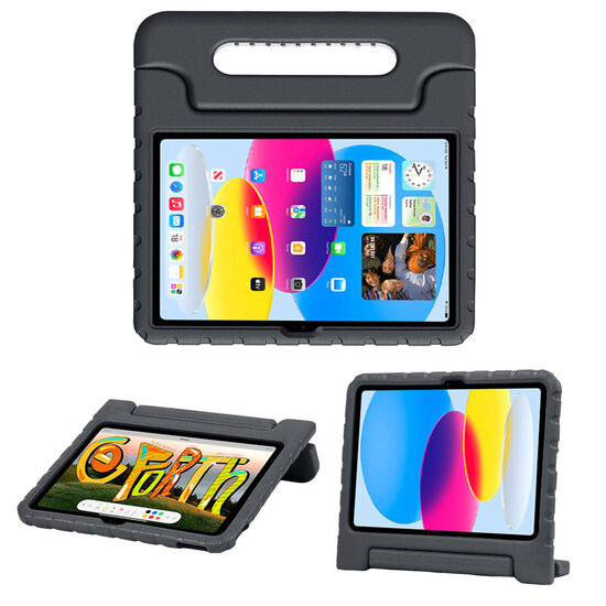 Accezz - Kidsproof Backcover met handvat voor Apple iPad 11 (2025) 11 inch A16 / iPad 10 (2022) 10.9 inch - Black