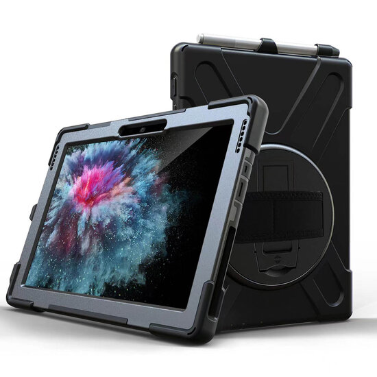 Accezz - Full Protective backcover met strap voor Samsung Galaxy Tab Active 5 Pro / 4 Pro - Black