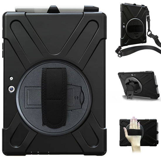 Accezz - Full Protective backcover met strap voor Samsung Galaxy Tab Active 5 Pro / 4 Pro - Black