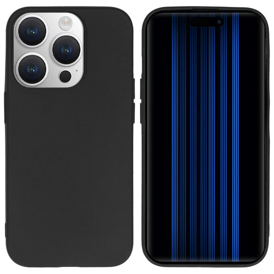 Accezz - Color Backcover voor Apple iPhone 15 Pro - Black