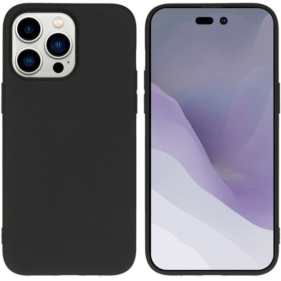 Accezz - Color Backcover voor Apple iPhone 14 Pro Max - Black