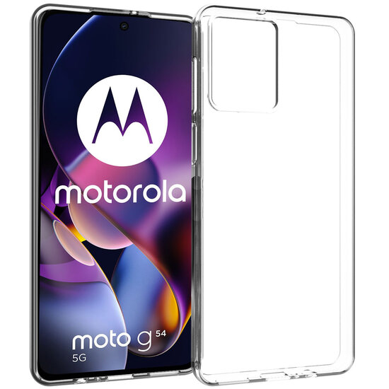 Accezz - Backcover voor Motorola Moto G54 - Transparent
