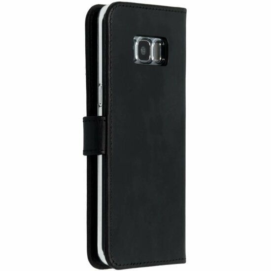 Selencia - Genuine Leather Bookcase voor Samsung Galaxy S8 - Black