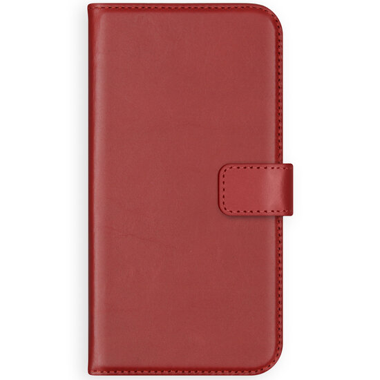 Selencia - Genuine Leather Bookcase voor Samsung Galaxy S21 Plus - Red