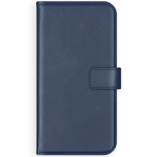 Selencia - Genuine Leather Bookcase voor Samsung Galaxy S21 Plus - Blue