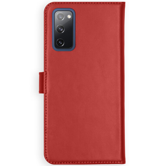Selencia - Genuine Leather Bookcase voor Samsung Galaxy S20 FE - Red