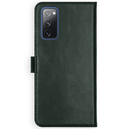 Selencia - Genuine Leather Bookcase voor Samsung Galaxy S20 FE - Green