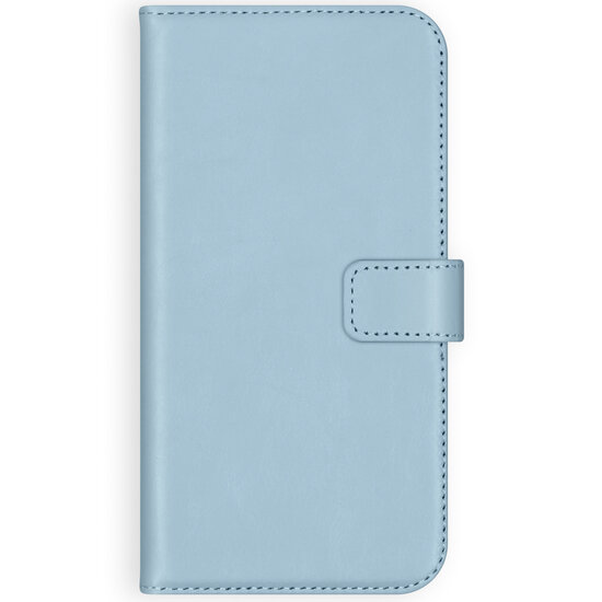 Selencia - Genuine Leather Bookcase voor Samsung Galaxy S20 FE - Air Blue