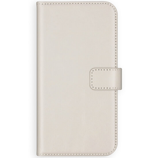 Selencia - Genuine Leather Bookcase voor Samsung Galaxy A72 - Greige