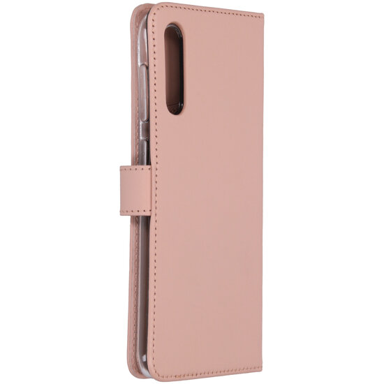 Selencia - Genuine Leather Bookcase voor Samsung Galaxy A50 / A30s - Dusty Pink