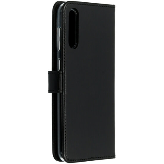 Selencia - Genuine Leather Bookcase voor Samsung Galaxy A50 / A30s - Black