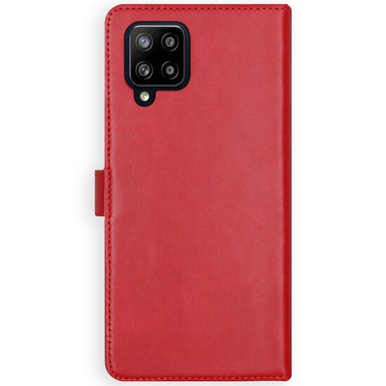 Selencia - Genuine Leather Bookcase voor Samsung Galaxy A42 - Red