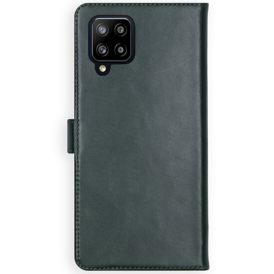 Selencia - Genuine Leather Bookcase voor Samsung Galaxy A42 - Green