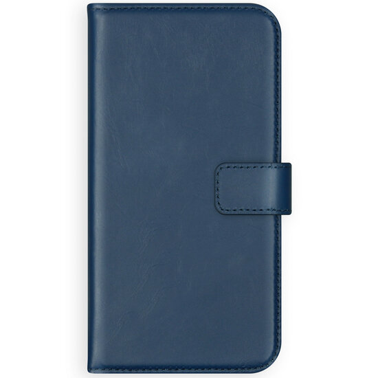Selencia - Genuine Leather Bookcase voor Samsung Galaxy A42 - Blue