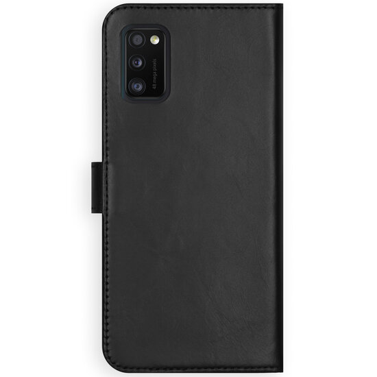 Selencia - Genuine Leather Bookcase voor Samsung Galaxy A41 - Black