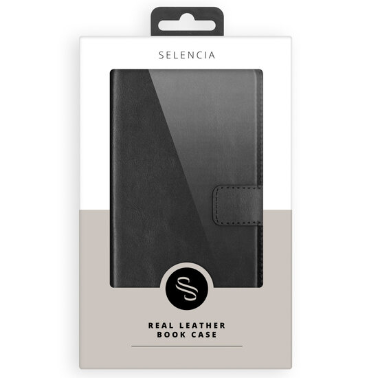 Selencia - Genuine Leather Bookcase voor Google Pixel 10 Pro XL - Black
