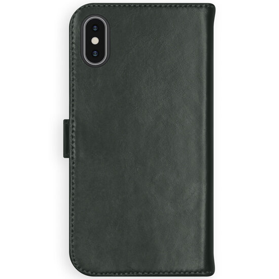 Selencia - Genuine Leather Bookcase voor Apple iPhone X / Xs - Green