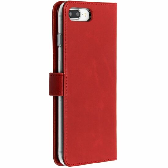 Selencia - Genuine Leather Bookcase voor Apple iPhone 8 Plus / 7 Plus - Red