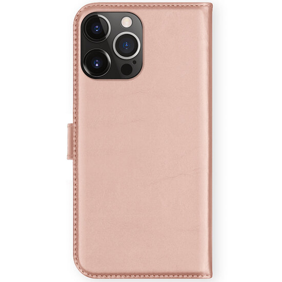 Selencia - Genuine Leather Bookcase voor Apple iPhone 13 Pro Max - Pink