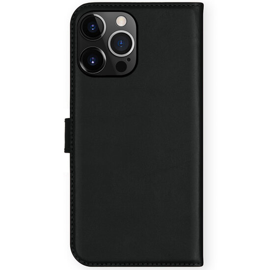 Selencia - Genuine Leather Bookcase voor Apple iPhone 13 Pro Max - Black