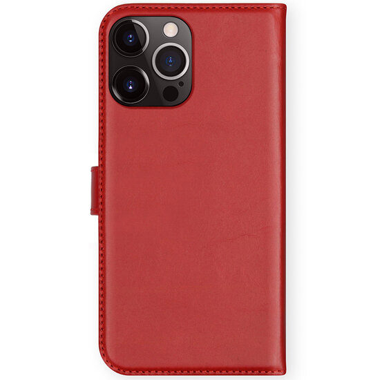 Selencia - Genuine Leather Bookcase voor Apple iPhone 13 Pro - Red