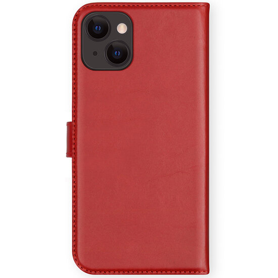 Selencia - Genuine Leather Bookcase voor Apple iPhone 13 Mini - Red