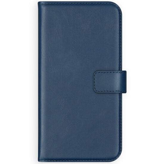 Selencia - Genuine Leather Bookcase voor Apple iPhone 12 Pro Max - Blue