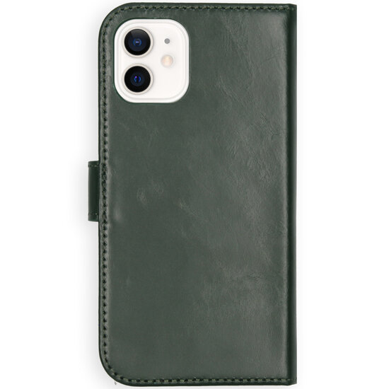 Selencia - Genuine Leather Bookcase voor Apple iPhone 12 Mini - Green
