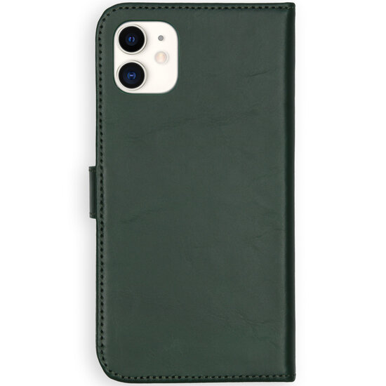 Selencia - Genuine Leather Bookcase voor Apple iPhone 11 - Green