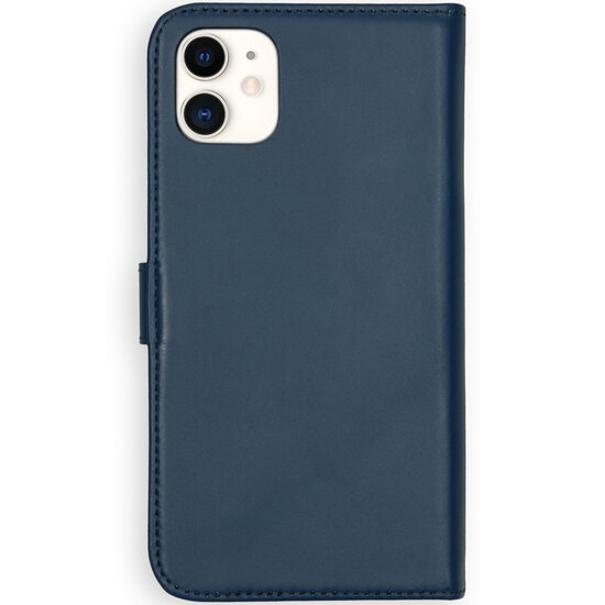 Selencia - Genuine Leather Bookcase voor Apple iPhone 11 - Blue