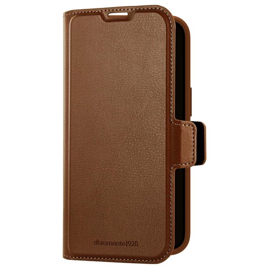 dbramante1928 - Oslo Pro Bookcase voor Apple iPhone 16e - Dark Tan