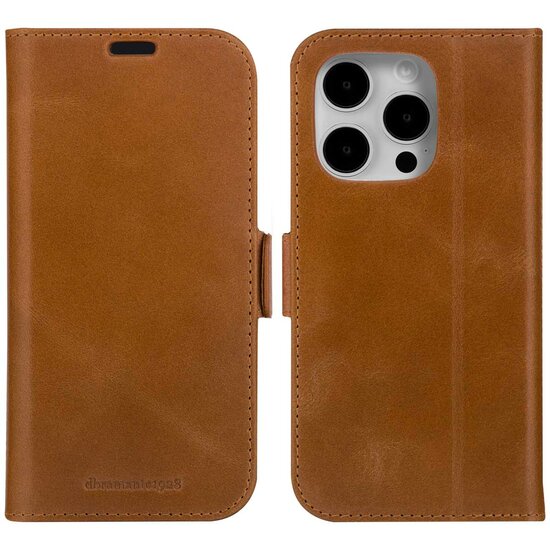 dbramante1928 - Copenhagen Bookcase voor Apple iPhone 15 Pro Max - Brown