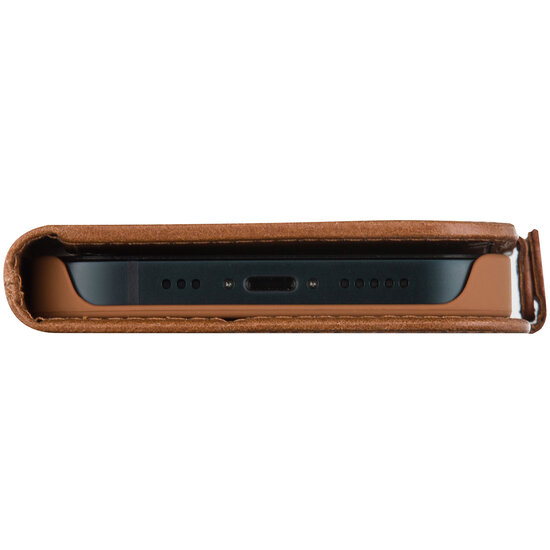 dbramante1928 - Copenhagen Bookcase voor Apple iPhone 15 - Brown