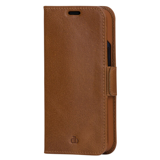 dbramante1928 - Copenhagen Bookcase voor Apple iPhone 13 - Brown